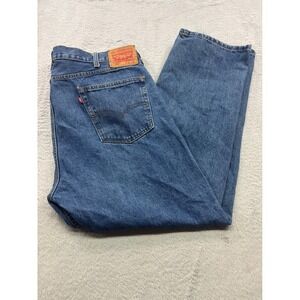 Levis 505 Regular Fit Mens Jeans 42x30 Medium Wash Blue Straight Leg Denim
